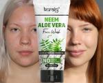 KURAIY 100% NEEM ALOE VERA Face Wash Cream Deep Moisturizing Cream Face wash Tube