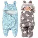 My NewBorn Baby Blue Loni and Grey Star Wrapper with Fancy Cap (0-3 M)
