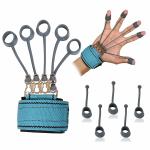 XIANCO Tummy Trimmer with Finger Grip Strengthener Combo Pack- Adjustable Hand Exerciser (BLUE)