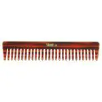 Roots Wide Teeth Comb for Wavy/Curly Medium Length Hair and Shampoo Use (Brown) (Pack of 2)