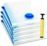 STEXU 5 Pack Jumbo Vacuum Storage Bag | Extra Jumbo Vacuum Sealed Bags for Comforters, Bedding, Blanket Storage | Space Saver Extra Large Vacuum Storage Bags for Huge Stuffed Toy | Air-Tight Bags | Vacuum Storage Bags with Pump | Travel Vacuum Bags