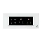 Leccy & Genesis 6 Modular Wifi Glass Switch Board, 2 Switch Control, 2 Smart Plug, Smart Home Switch, Digital Switch, Smart Switch Panel (Alexa, OK Google & SIRI) (Size: 6M- 220 x 90 x 45 mm)(White)