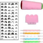 Royalkart Nail Art Stamping Kit For Women Tip Guides For Nails Nail Stamper For Nailart