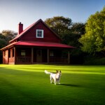 Love Creation 12x18 Size poster print for creative wall art- jack-russell-terrier-running-in-the-grass-in-front-of-red-wooden-house-31cfcbbb-135a-44a7-9c01-bef2d37d0b01-2(Non Sticker)
