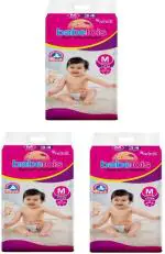 Babelois Cotton Pant Diapers (7-12 kg) - 102 Pieces, M (Pack Of 3)