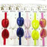 aizelx Girl's Bow headband Sequins Hair Bands glitter bow head bands baby girls, girls, toddlers, kids Hair accessories Latest Stylish for Weddings Hair ties Birthday Return Gift for girls Multicolour ) - 6 pieces