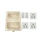 E-DAMEN 8 Module Switch and Socket Water Proof Plastic Box with Switch and Socket Use in Roof Top