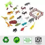 BONGERKING 27 Pcs Mini Jungle Animals Figure Toys Play Set, (Multicolor)