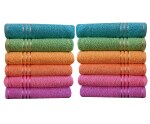 Cotton Bolls Textiles Cotton Hand Towel - 400 GSM 35x50 cm (Multicolor,Set of 6)