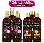Phillauri Black Seed Onion Hair Oil & Red Onion Shampoo for Enhanced Hair Growth, Strength, and Shine. (6 Items in the set)
