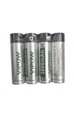 KP Original Battery-New 18650 Vipow 3.7Volt 3000mah Flat Head Battery (Pack of 4)
