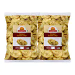 Ghotaram Marwari Falhari Banana Chips Banana wafers | Aslee Marwar Makers Ki Kela Kella Banana Chips Made In Ground Nut Oil With Goodness Of Malabar Black Pepper And Pink Salt-150g*2Pack