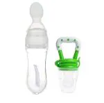 ShopiMoz Newborn Baby Safe Silicone Squeeze Feeding Spoon Bottle, Fruit Feeder