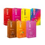 Skore Condoms Not Out/Strawberry/Banana/Shades/Chocolate/Orange/Dots (10s, Pack of 7)