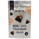Chokola 35% Milk Chocolate Hearts | Gift Pack for Women, Girl, Husband, Friend on Celebrations like , Birthday, Marriage & Anniversary | Pure - 100% Couverture Chocolate