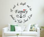 Lanstick Multicolor Family Love Quotes Self Adhesive Wall Sticker 24 inch