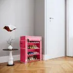 Fabura Shoe Rack in 4 Shelf with Cover