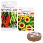 Kraft Seeds Sunflower Dwarf and Chilly Hybrid (Pack of 2) 20 Seeds Each