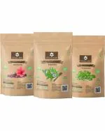 VEDICINE Pure And Natural Brahmi Hibiscus and Bhringraj Powder For Hair Mask - (75gmx3)