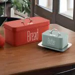 HAZEL Bread Butter Box Set With Bread Box And Butter Dish Combo For Kitchen With Food Grade