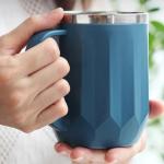 Stallion Round Steel Insulated BLUE Mugs, Capacity: 450ML