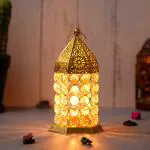 WebelKart Premium Crystal Lantern Shape Tealight Candle Holder for Home Decor |Tealight Holder for Diwali Decor (6.49