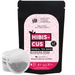 Organic Hibiscus Tea Bags - 40 Eco-friendly Hibiscus Tea Bag in Resealable pouch by The Tea Trove
