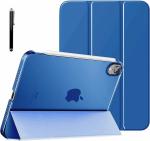 ProElite Smart Flip Case Cover for Apple iPad Mini 6th Gen 8.3 inch , Translucent Back, Dark Blue with Stylus Pen