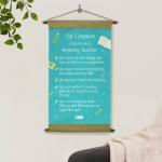 Indigifts Gift for Teachers by Students - Teacher Wall Hanging Scroll Card 17 x 9.5 Inches - 5 Reason You'Re Amazing Printed Scroll Card - Teachers Day Gift, Teacher Day Gift Items