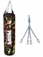 Prospo Heavy Punching Bag for Men, Boxing Stand with Camouflage Kit and Steel Hanging Chain Combo