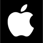 Shivoid Apple Logo Sticker for Laptop, Bike, and Car (White, Vinyl) (5cm x 5cm)