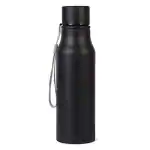 Trexports Midnight Matte Spill Proof Sport Sipper Water Bottles | Fitness Sports Gym and Cycle Bottle with Carry Loop - Stainless Steel Bottle for Men and Women 900 ml(Black)