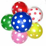 ACOME Multicolor Latex Printed Mix Polka Dot Balloon (Pack Of 25)