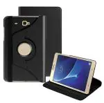 S-Hardline Samsung Galaxy J Max 7.0 Inch Sm- T280, T285 Black Leather Shockproof 360 Degree Rotate Flip Cover