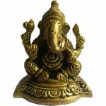 ORAMSA Brass Lord Ganesh Ji Idol || Ganesha Statue || Ganpati Murti for Gifting || Home Decor || Pooja Room || Home Décor
