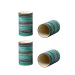 Caffeine Ceramic StonwareHandmade Sea Green Water Glass (300ml) Set of 4(Dishwasher & Microwave Safe)