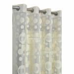 GOYCORS Cream Floral Polyester Long Door Curtain 8 Feet (Pack of 2)