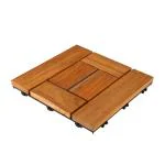 Sharpex Wooden Brown Interlocking Deck Tiles Water Resistant Outdoor Flooring for Garden,1 PC