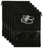 MOLTERA Non-Woven Shoe Bags with Transparent Window & Draw String, Shoe Storage Bag SET OF 4