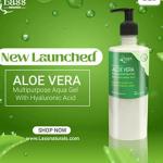 Lass Naturals Head to Toe Aloe Vera Gel with Hyaluronic Acid - Ideal for Skin, Face, Acne Scars, Hair Care, Moisturizer & Dark Circles (500 ML)