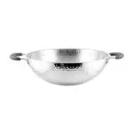 Shri & Sam Silver Stainless Steel Kadhai & Woks 2500 Milliliter