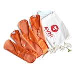 Avni Fluff Basic Antimicrobial Washable Reusable Sanitary Cloth Pads With Storage Pouch - 3 Day And 1 Night Napkins (Set Of 4)