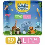 LittleSmile Better Dry Feel Baby Diaper Pants | Large - L (60 Pieces)