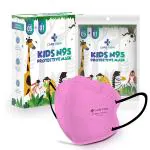 Careview Kids N95 Face Mask (Pack of 5 + 1 Free), PINK Color,5 Layered Filtration, DRDO, BIS (ISI),CE Certified, Ear Loop Style (KIDS-N95-MASK)