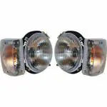 Apsmotiv Front Piaggio Ape Three Wheeler Headlights With Side Indicator Set Car Dash Indicator Lamp