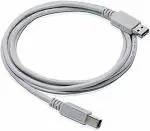 ACCU CABLE 1.5 Meter USB Printer Cable (White)