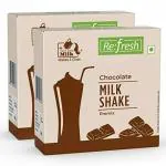 Re:fresh Chocolate Milkshake Premix Powder 160 GM | Make Instant Chocolate Flavour Milkshake | 2 Packs of 80g