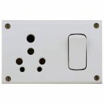 Klick Switch Socket Combined With Box, Heavy Duty, Electrical Accessories for Domestic and Commercial Use (6 and 16 AMP, 240V, Pack Of 5)