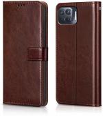 Mintak Oppo A93 Brown Thermoplastic Polyurethane Flexible Mobile Flip Cover