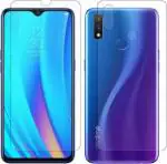 ISHANGEL Front and Back Screen Guard for OPPO REALME 3 PRO, Gorilla Hammer Proof, flexible fiber unbreakable Screen Protector, [Not a Tempered Glass] (Pack of 2)